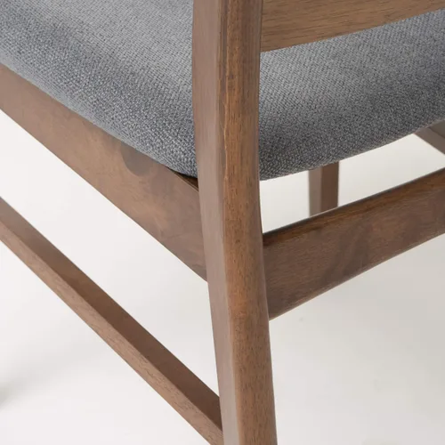 Vista 9 de Christopher Knight Home Idalia - Juego de 2 sillas de comedor, acabado gris oscuro / nogal