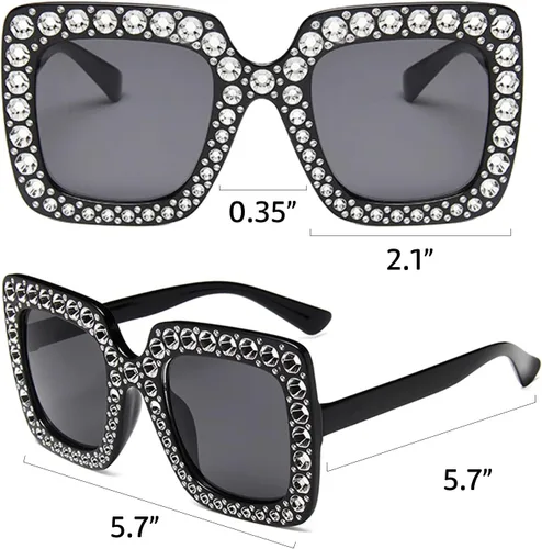 Vista 5 de Peicees Viseras brillantes con diamantes de imitación con lentes de sol cuadrados brillantes para mujeres y niñas, gorra deportiva para playa