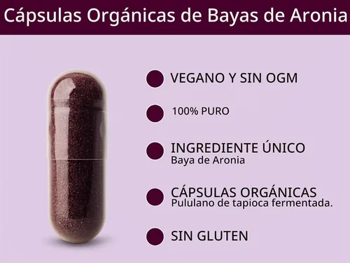 Vista 4 de KOYAH - Cápsulas orgánicas de Aronia, liofilizadas: 60 Cápsulas