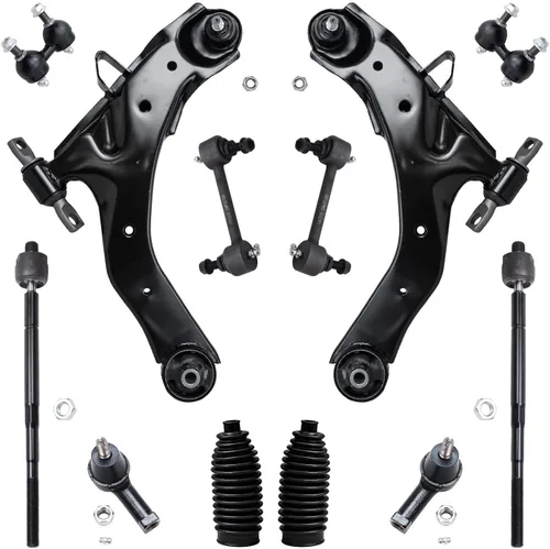 Vista 26 de Detroit Axle – 12 brazos de control superiores e inferiores delanteros con rótulas, barras de unión exteriores e interiores con topes, barras