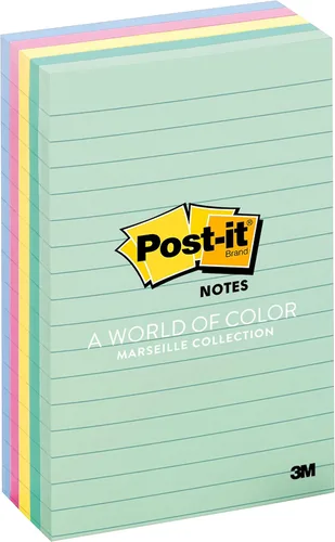 Vista 11 de Post-it - Notas adhesivas de 5 x 8 pulgadas, Marseille Collection