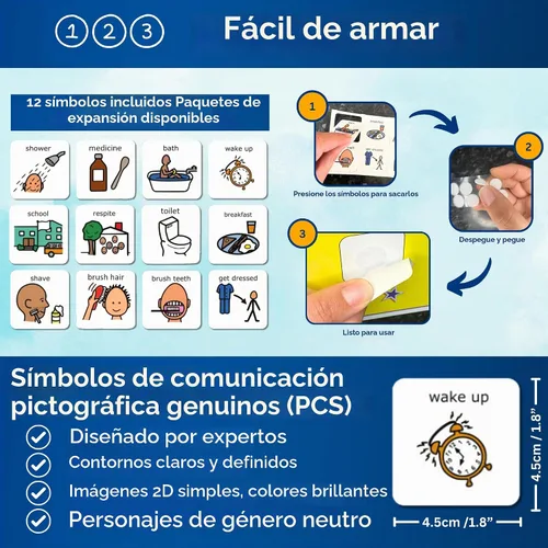 Vista 6 de Tabla de rutina matutina, horario visual para niños con autismo/TEA