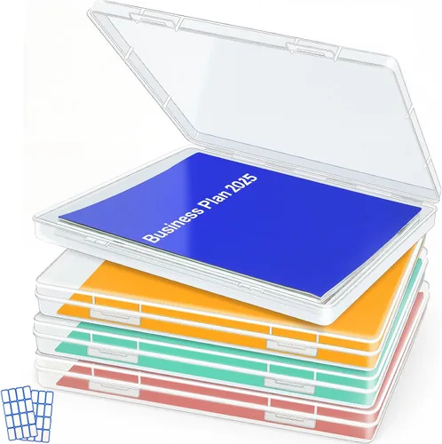 Vista 8 de DUOFIRE 3 Pack Plastic File Box Document Organizer for US Letter Paper