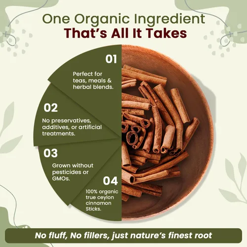 Vista 6 de Organic Way Palitos de Canela de Ceilán Verdadera (Cinnamomum Verum) - Certificado orgánico y kosher Crudo, vegano, sin OMG y sin gluten