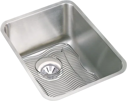 Vista 2 de Elkay ELUH141810DBG Gourmet - Fregadero de cocina de acero inoxidable lustertone de 16-1/2 pulgadas x 20-1/2 pulgadas de profundidad, esquinas