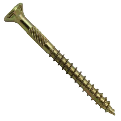 Vista 183 de 8 x 1 revestimiento exterior recubierto de bronce, tornillo de madera multiusos compatible con ACQ, cabeza plana Torx/Star Drive de 1 libra, 288
