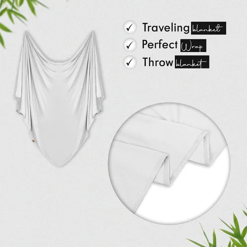 Vista 2 de K E L O R Luxury Cooling Travel Blanket - Stretchy, Lightweight Soft & Breathable Shawl Wraps for Women