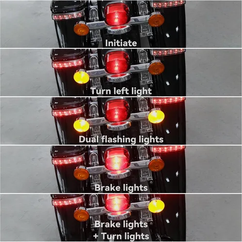 Vista 8 de TCT-MOTORPARTS Bolsas LED para alforjas con luz de giro de freno para Harley Electra Road Glide FLHTCU FLHTK FLHTCUL, FLHTKL, FLTRU FLHTKSE FLTRUSE