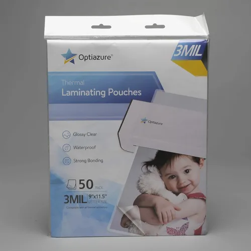 Vista 4 de Optiazure Bolsas de laminado térmico de 9 x 11.5 pulgadas, paquete de 50 hojas de 3 mil, transparentes, tamaño carta, suministros de oficina