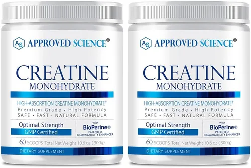 Vista 9 de Approved Science Monohidrato de creatina en polvo – con BioPerine – Apoya la fuerza, el músculo magro y la recuperación – 0.18 oz por porción