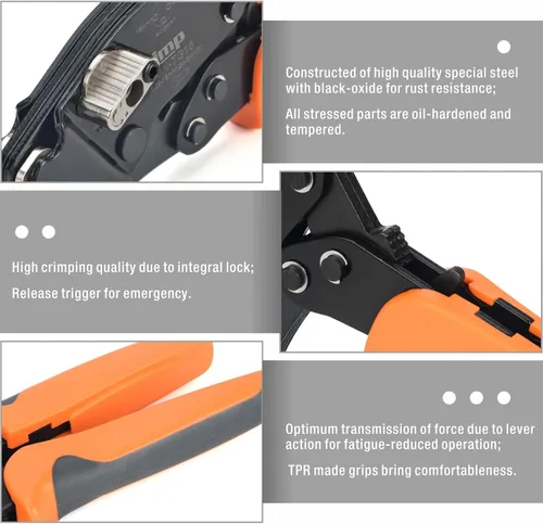 Vista 5 de iCrimp - Engarzadora de trinquete cuadrada para manguitos y virolas AWG 24-6 Ratcheting ferrule crimper for wire end sleeves and terminal block