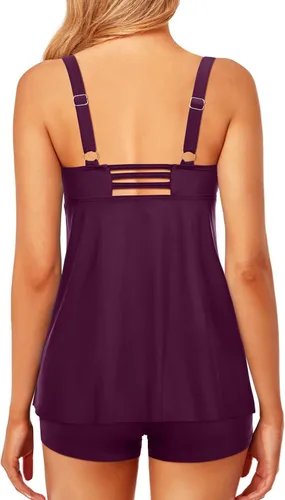 Vista 2 de Tempt Me Traje de baño tankini de dos piezas para mujer con pantalones cortos