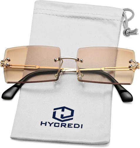 Vista 103 de Gafas de sol rectangulares para hombres/mujeres, gafas de sol pequeñas sin montura cuadrada