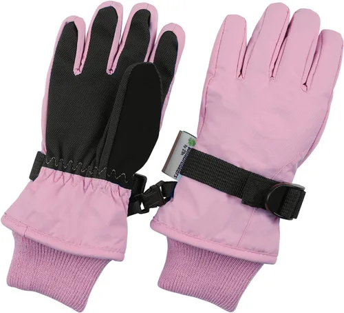 Vista 20 de Waterproof Kids Ski Snow Gloves, 100G 3M Thinsulate Warm Winter Boys Girls Negro