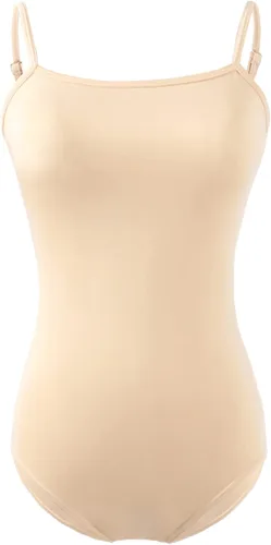 Vista 4 de Leotardos de baile nude para mujer con correas ajustables