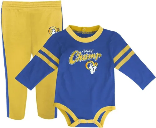 Vista 13 de Outerstuff NFL Little Kicker - Conjunto de 2 piezas para recién nacidos, mameluco y pantalón