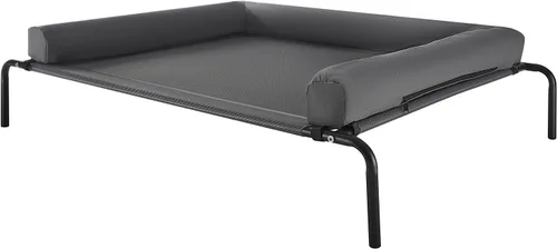 Vista 10 de VEVOR Cama elevada para perros grandes, catre elevado portátil con marco de metal de acero y malla Teslin transpirable, cama hamaca elevada