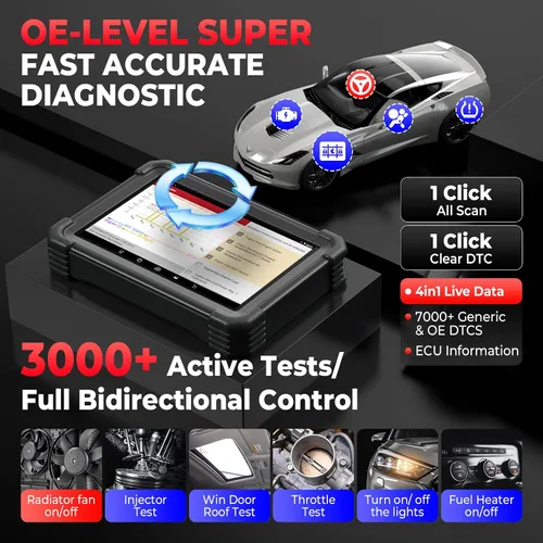 Vista 7 de Launch Scanner X431 1MM* Plus Car Tool with X-PROG3 (Valued $800), Engine/Gearbox ECU Clé, All-in-One Diagnostic Tool, ECU Coding as PAD, 39+