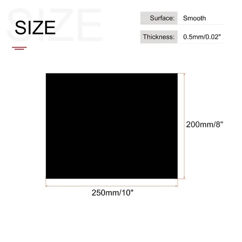 Vista 2 de MECCANIXITY Hoja de plástico ABS negro de 10 x 8 x 0.02 pulgadas para modelo de construcción, manualidades de bricolaje, panel, paquete de 8