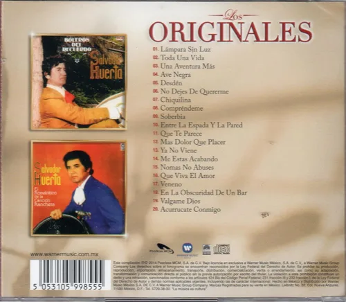 Vista 2 de SALVADOR HUERTA (EDICION LIMITADA) 2 EN 1 "LOS ORIGINALES PEERLESS,EL RESCATE DE LA BUENA MUSICA.