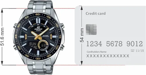 Vista 6 de Casio Edifice EFV-C100D-1BVDF Reloj analógico de cuarzo plateado de acero inoxidable para hombre