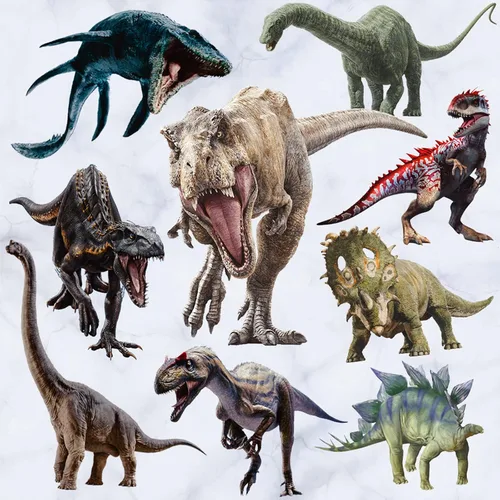 Vista 12 de Kiddale Calcomanías de pared de dinosaurio, calcomanías de arte extraíbles para decoración del hogar 11pcsa