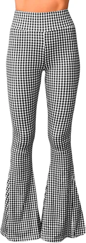 Vista 27 de Daisy Del Sol - Pantalones de yoga cómodos y elásticos de cintura alta, estilo boho de los 70 con parte inferior acampanada Baya