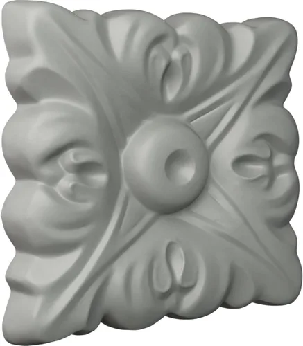 Vista 2 de Ekena Millwork ROS02X02OX Oxford Square Rosette, 2 1/2"W x 2 1/4"H x 3/8"P, imprimado