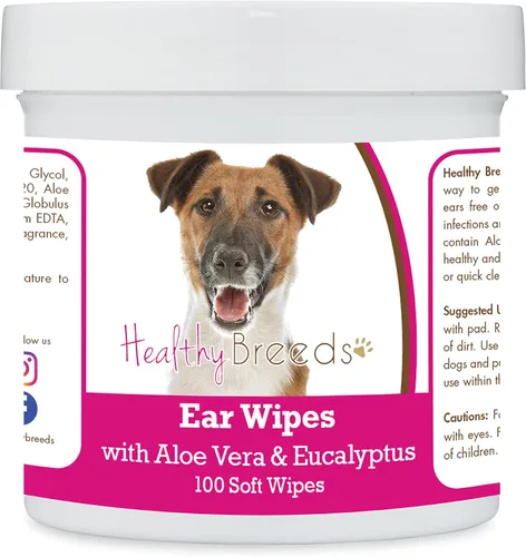 Vista 106 de Healthy Breeds Affenpinscher Toallitas de limpieza de oídos con aloe y eucalipto para perros, 100