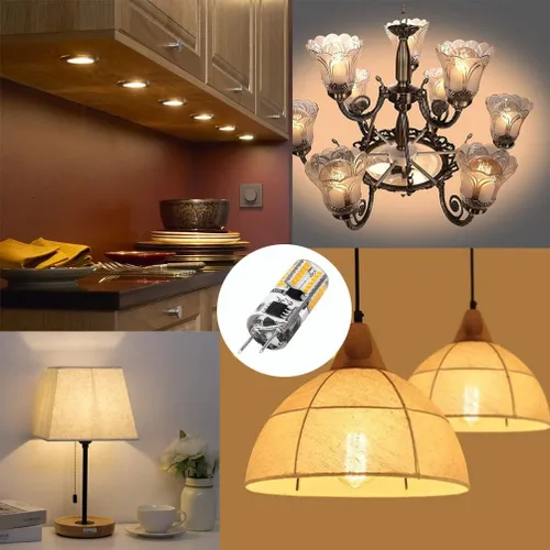 Vista 5 de Bombilla LED G8 regulable de 2 W, color blanco cálido, bombillas halógenas equivalentes a base bi-pin de 120 V, T4 JCD, repuesto de iluminación