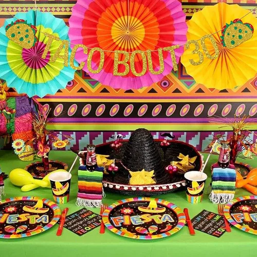 Vista 8 de Cartel de taco Bout 30, decoración de fiesta mexicana para fiesta de cumpleaños número 30 para hombres y mujeres, fiesta de cumpleaños 30