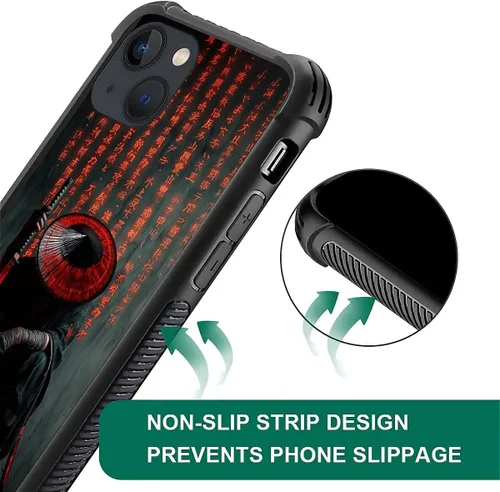 Vista 5 de Funda compatible con iPhone 14 Plus, patrón Samurai para niños y hombres, TPU suave, antiarañazos, a prueba de golpes, para iPhone 14 Plus de 6.7