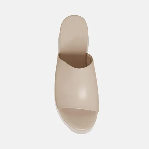 Vista 5 de Minshluu Sandalias de plataforma para mujer, con plataforma lateral, puntera abierta, sandalias de cuñas ligeras