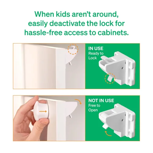 Vista 5 de LoveNoobs™ - Cerraduras magnéticas de seguridad para niños de fácil instalación, 20 cerraduras + 4 llaves, mantén a tus pequeños seguros con fácil