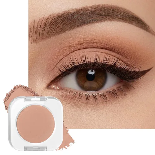 Vista 9 de Erinde Paleta de sombra de ojos blanca mate, sombra de ojos en polvo prensado blanco, ultra mezclable, color pigmentado, larga duración, base