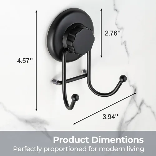 Vista 5 de HASKO accessories - Ganchos de ventosa para ducha - Ganchos para toallas para baño montados en la pared - Ganchos de baño para colgar - Toalleros