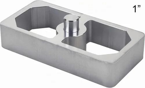 Vista 3 de Bloque de bajada de resorte de hoja de aluminio de 1 pulgada – Universal, versátil para ajuste de altura de manejo, 2.5 pulgadas de ancho x 5