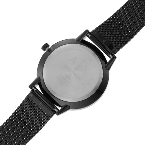 Vista 6 de AX Armani Exchange Reloj multifunción para hombre con correa de cuero o acero inoxidable
