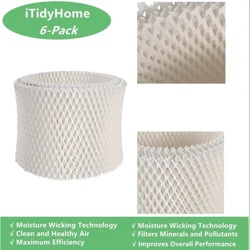Vista 5 de Paquete de 6 filtros de absorción de humidificadores de repuesto compatibles con humidificadores Honeywell HAC-504, HAC-504AW, HCM-350, HCM-300T