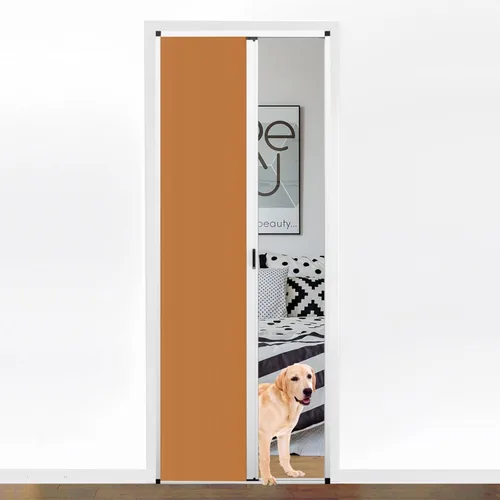 Vista 15 de MaKefeile Puerta celular plegable de acordeón sin perforaciones para puertas celulares, puertas correderas para dormitorios, pasillos, divisores