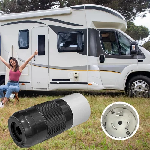 Vista 6 de Conector Macho de Generador Sintron 50 Amp NEMA SS2-50P, Enchufe Marino de 4 Clavijas de Hoja Recta de 3 Polos para EE. UU./Canadá, 4 Alambres