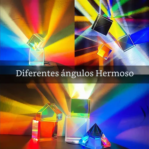 Vista 5 de Nuevo cubo de prisma mágico 2023, mini cubo de prisma de cristal K9, cubos de prisma de color arcoíris, atrapa el sol, el cubo original para A-7×7mm