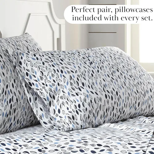 Vista 92 de Southshore Fine Living, Inc. Colección Winter Brush, juego de sábanas de 3 piezas para cama individual, sábana bajera con bolsillo profundo de 14