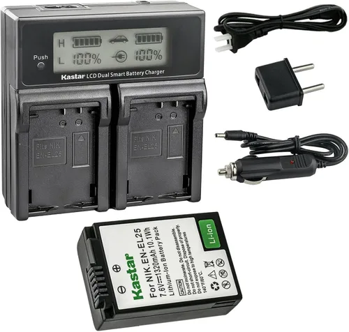Vista 10 de Kastar EN-EL25 AC LCD cargador de batería dual rápido compatible con Nikon EN-EL25 ENEL25 EN-EL25a 4241 batería, Nikon MH-32 cargador y Nikon Z
