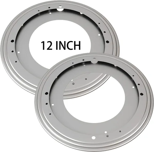 Vista 8 de Lazy Susan Hardware - Juego de 2 rodamientos giratorios de 9 pulgadas de grosor, capacidad de carga de 750 libras, base giratoria para mesa