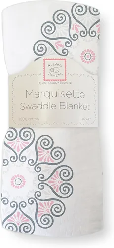 Vista 17 de SwaddleDesigns Marquisette - Manta de recepción envolvente para bebés niños y niñas, muselina de algodón premium suave, mejor regalo de baby shower