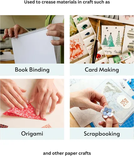 Vista 8 de CrafTreat Carpeta de hueso de teflón y herramienta de puntuación - Levantador - Marcador de papel para manualidades de papel, origami