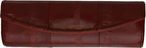 Vista 5 de Elegante diseño de piel de anguila cosmética caso lápiz labial caso Negro