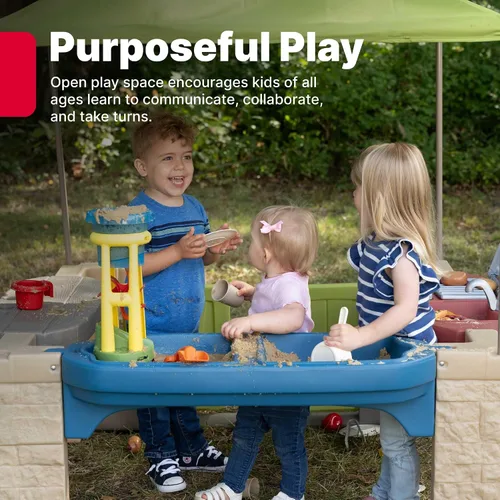 Vista 11 de Step2 Patio de Juegos Todo Alrededor con Toldo – Casa de juegos al aire libre sombreada para niños con características realistas e interactivas