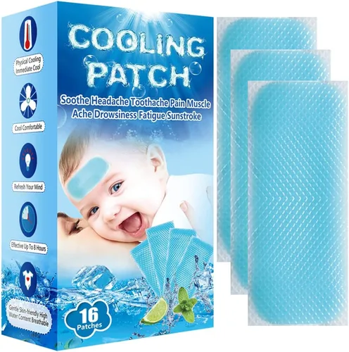 Vista 10 de EasYeah Kids - Parches refrescantes para aliviar la fiebre y aliviar el dolor, alivio de la fiebre, aliviar el dolor de cabeza, paquete de 10